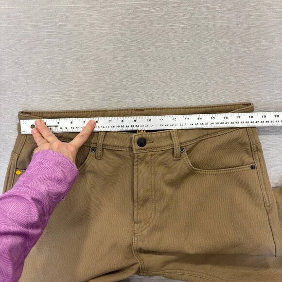 CAT Caterpillar Work Pants Mens 36 x 30 Brown Canvas Fleece Lined Insulated - Picture 6 of 11